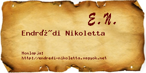 Endrédi Nikoletta névjegykártya